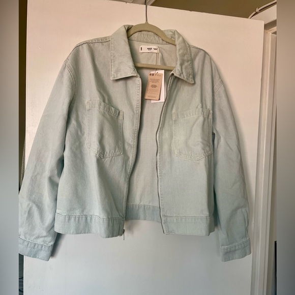 NWT Mango Zip Jean Jacket - Picture 4 of 10